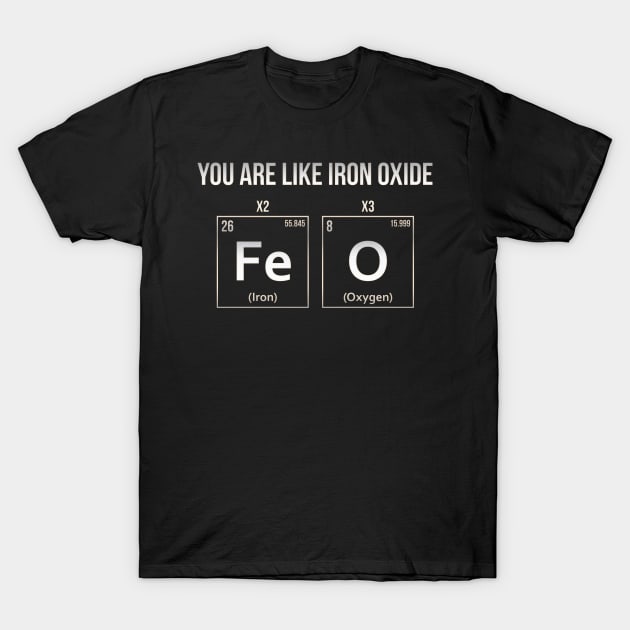 Funny Chemical Iron Oxide Spanglish Pun T-Shirt by bestcoolshirts